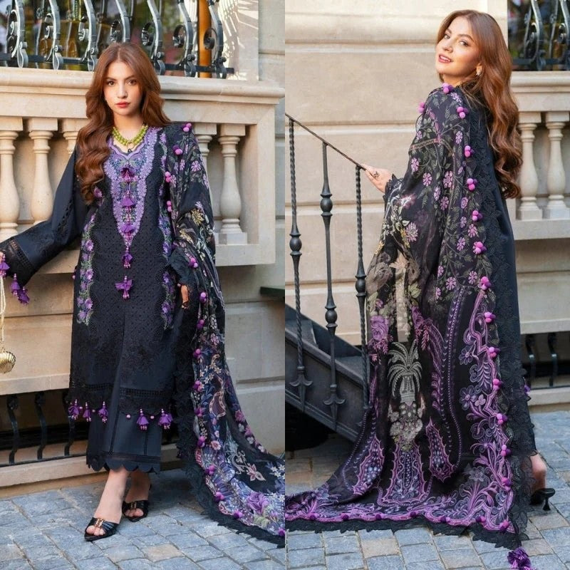 AHMOZI JADE – EMBROIDERED LAWN 3-PIECE UNSTICHED SUIT