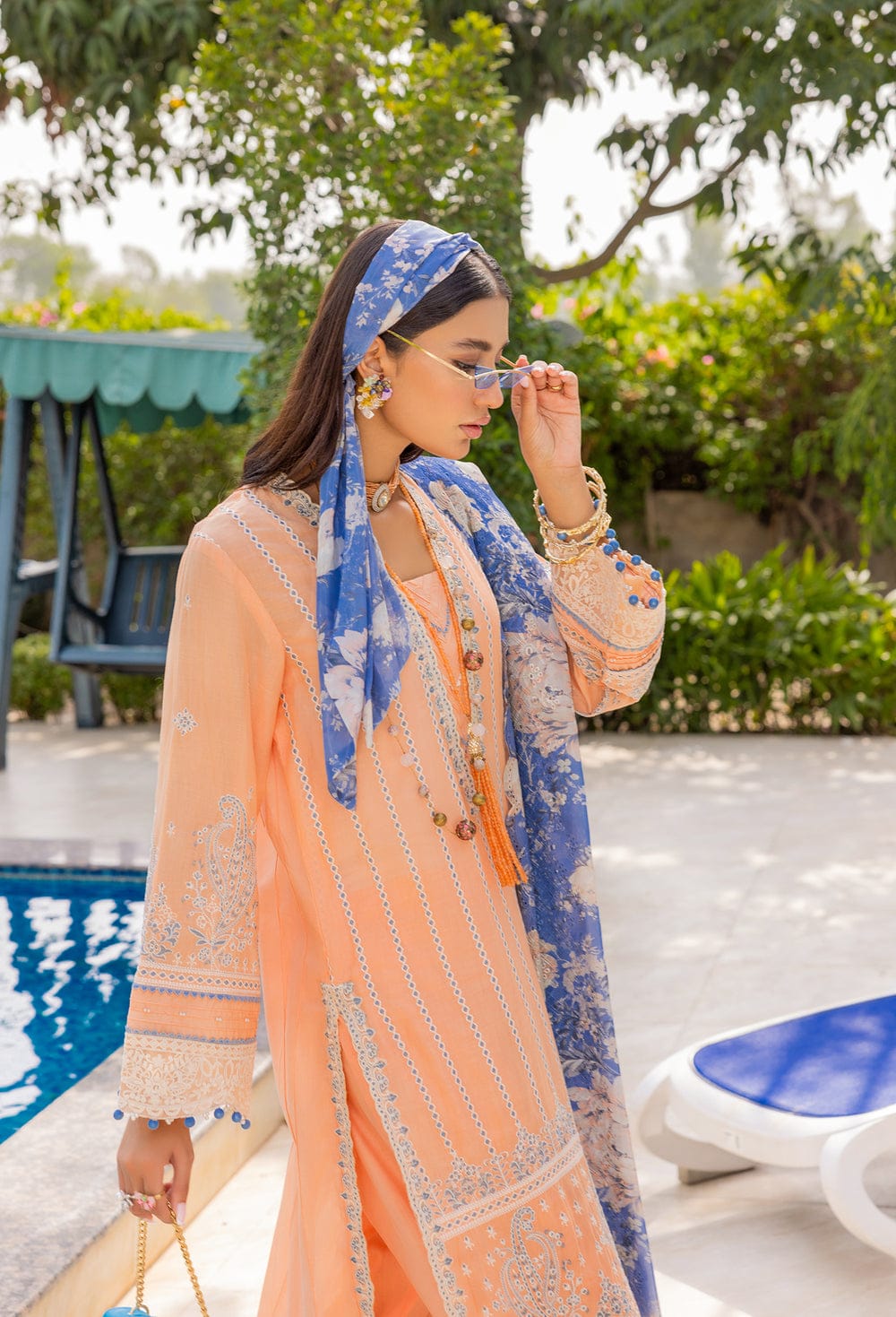 ADAN LIBAS ADL5257 CHIKANKARI UNSTITCHED 3-PIECE SUIT