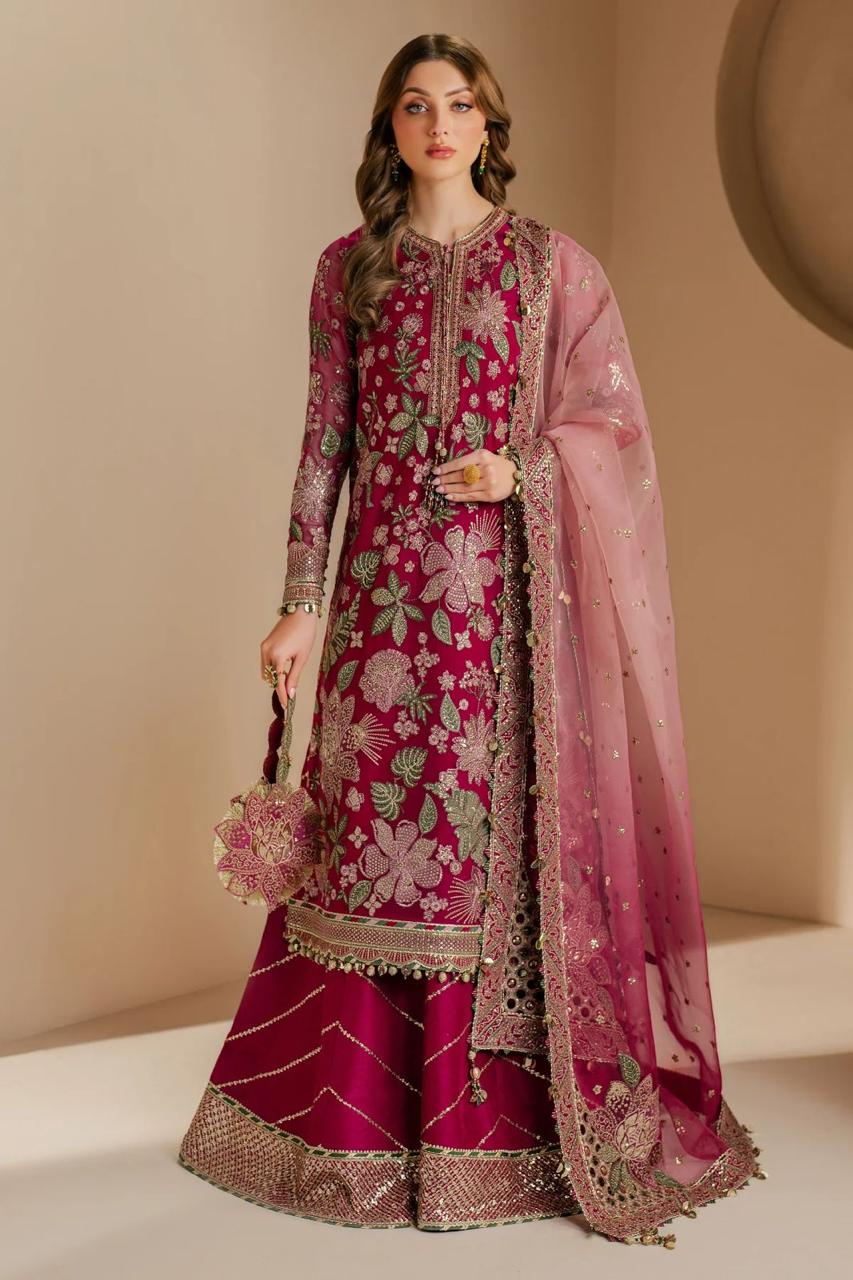JAZMIN UNSTITCHED 3PC LUXURY WEDDING DRESS