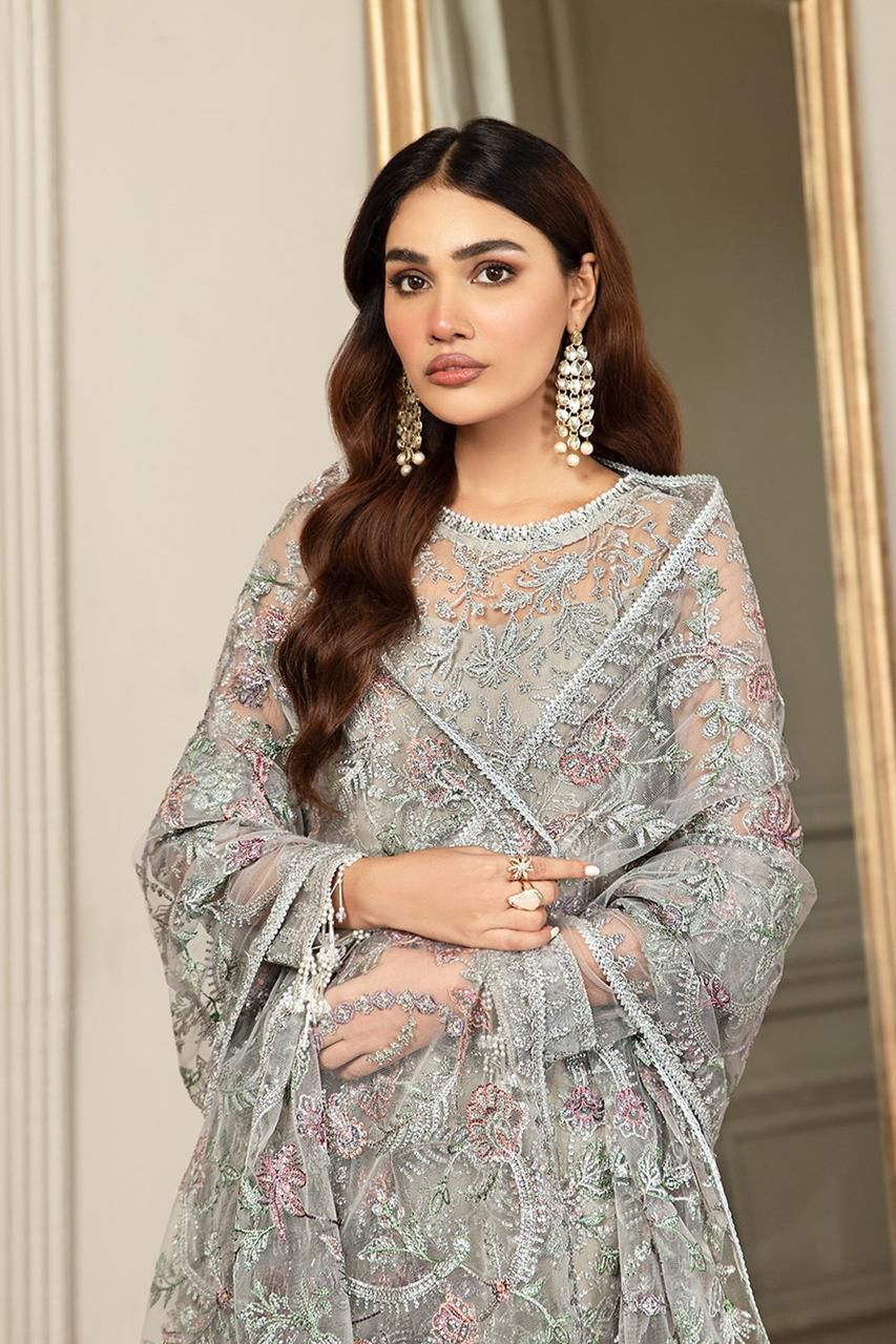 ZARIF Z-BD-2807 3PC UNSTITCHED HEAVY EMBROIDERED SUIT