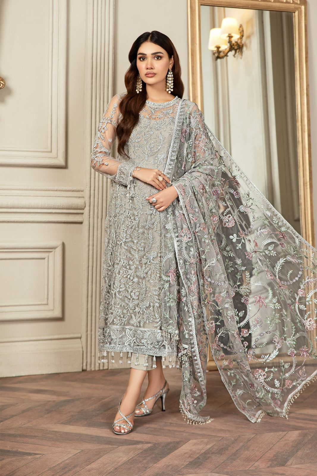 ZARIF Z-BD-2807 3PC UNSTITCHED HEAVY EMBROIDERED SUIT