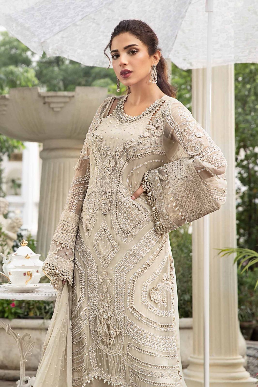 MARIA B 3PC UNSTITCHED HEAVY EMBROIDERED SUIT