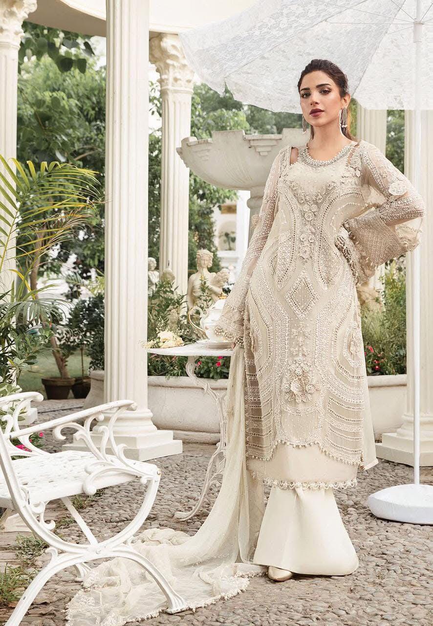 MARIA B 3PC UNSTITCHED HEAVY EMBROIDERED SUIT