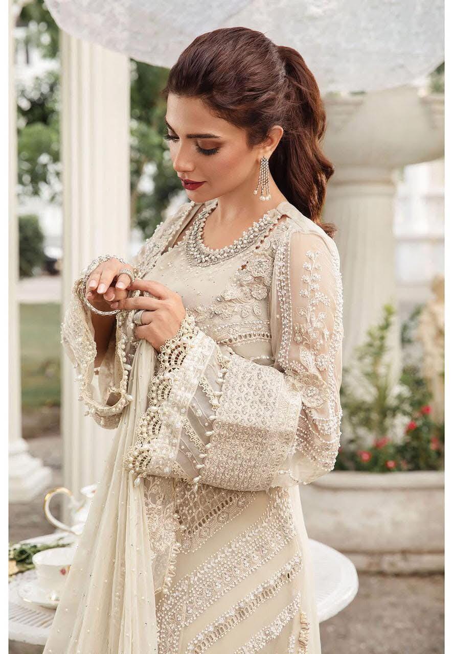MARIA B 3PC UNSTITCHED HEAVY EMBROIDERED SUIT