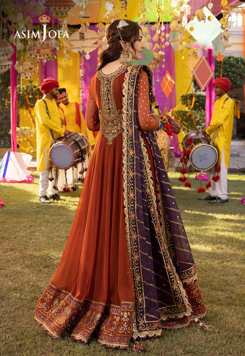ASIM JOFA UNSTITCHED 3PC LUXURY CHIFFON FROCK