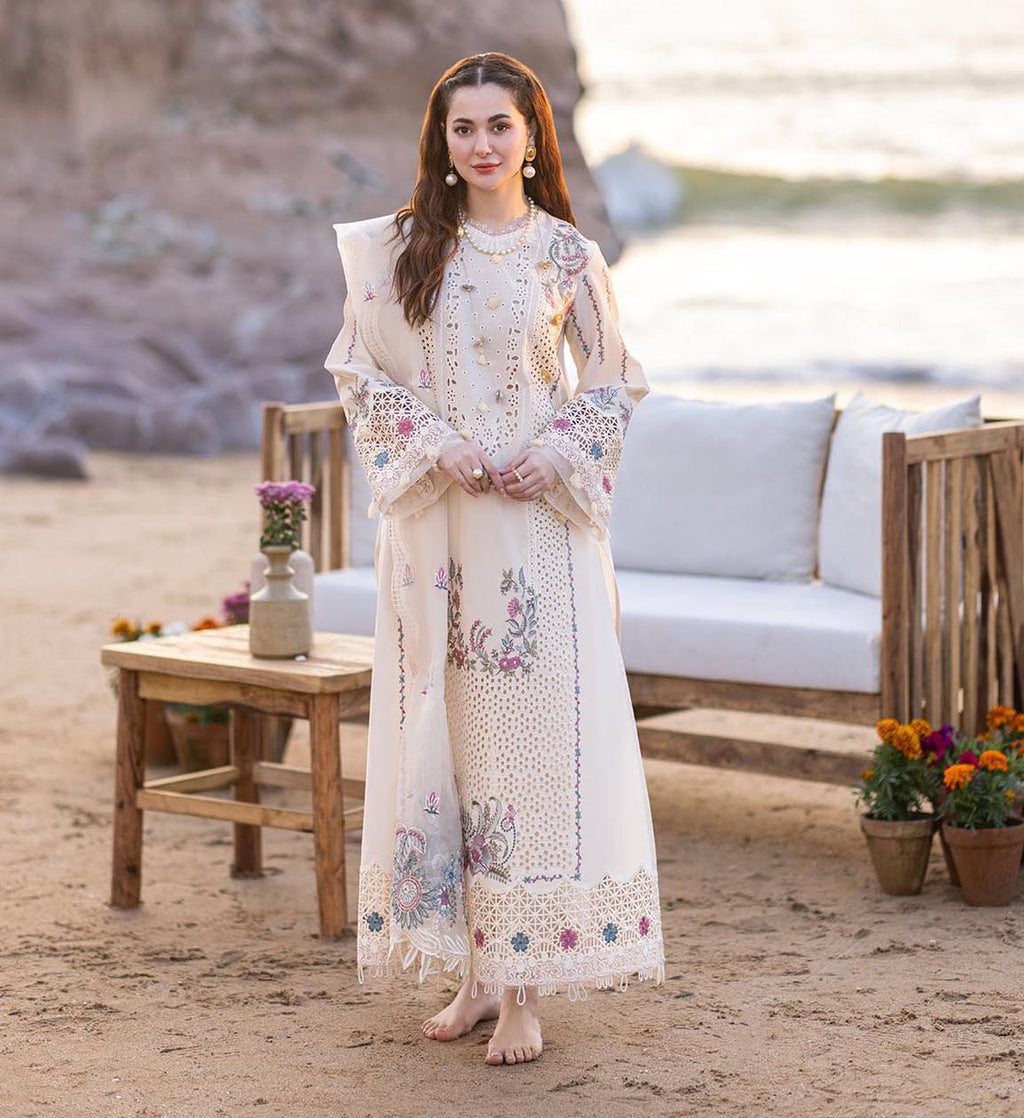 QALAMKAR (SELIN) 3PC UNSTITCHED LUXURY LAWN SUIT