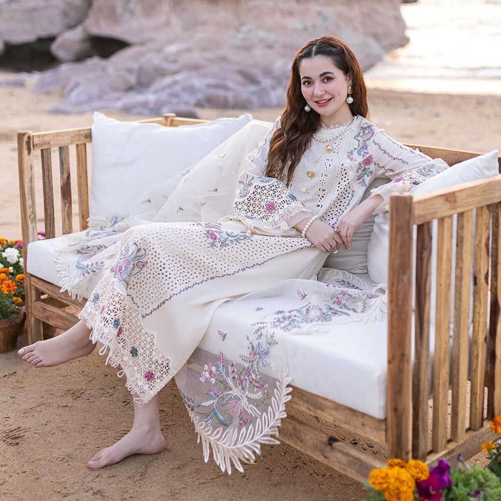 QALAMKAR (SELIN) 3PC UNSTITCHED LUXURY LAWN SUIT