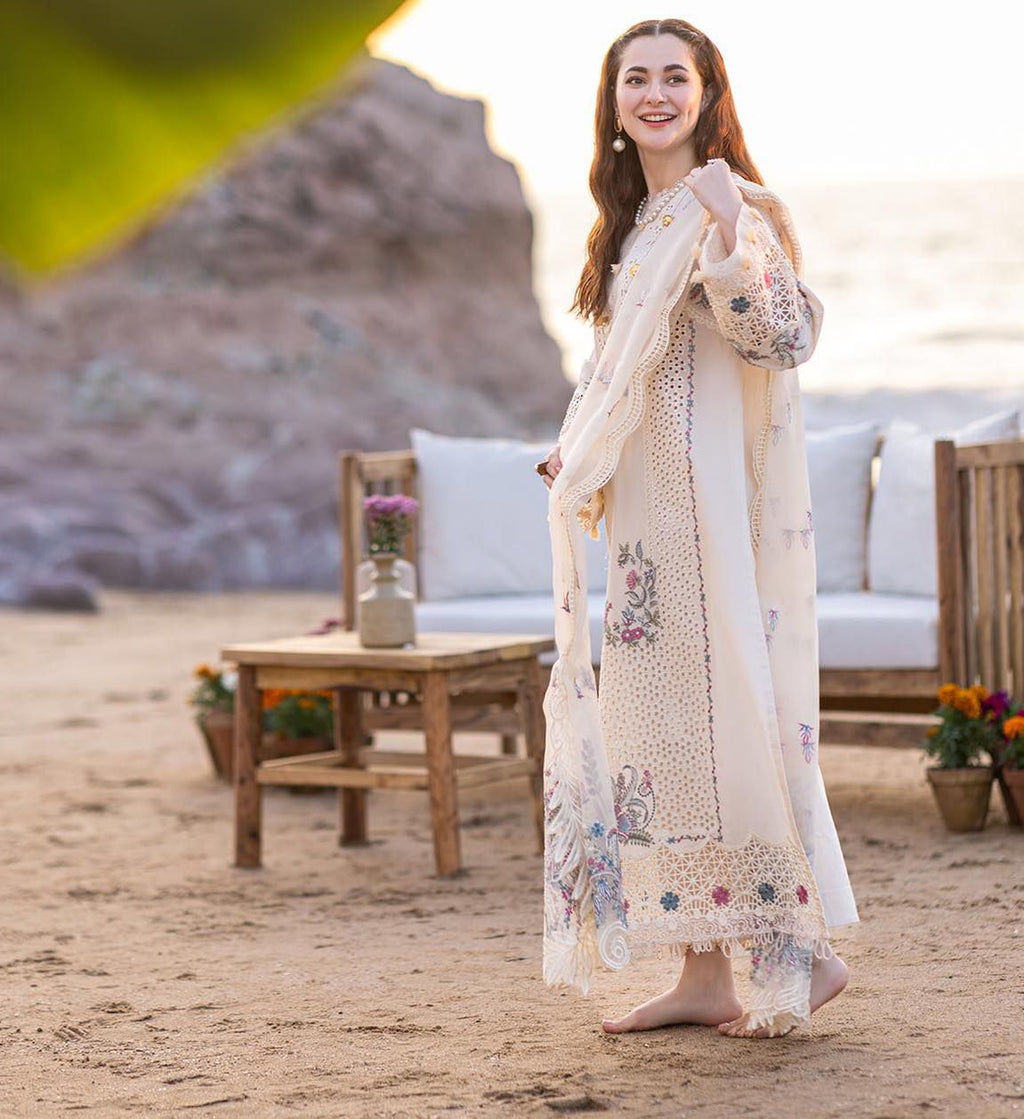 QALAMKAR (SELIN) 3PC UNSTITCHED LUXURY LAWN SUIT