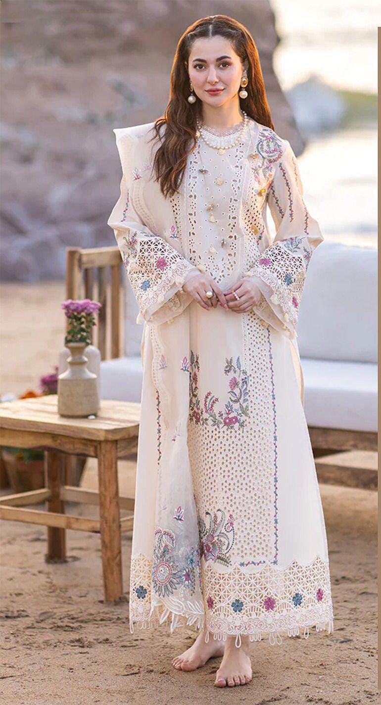 QALAMKAR (SELIN) 3PC UNSTITCHED LUXURY LAWN SUIT