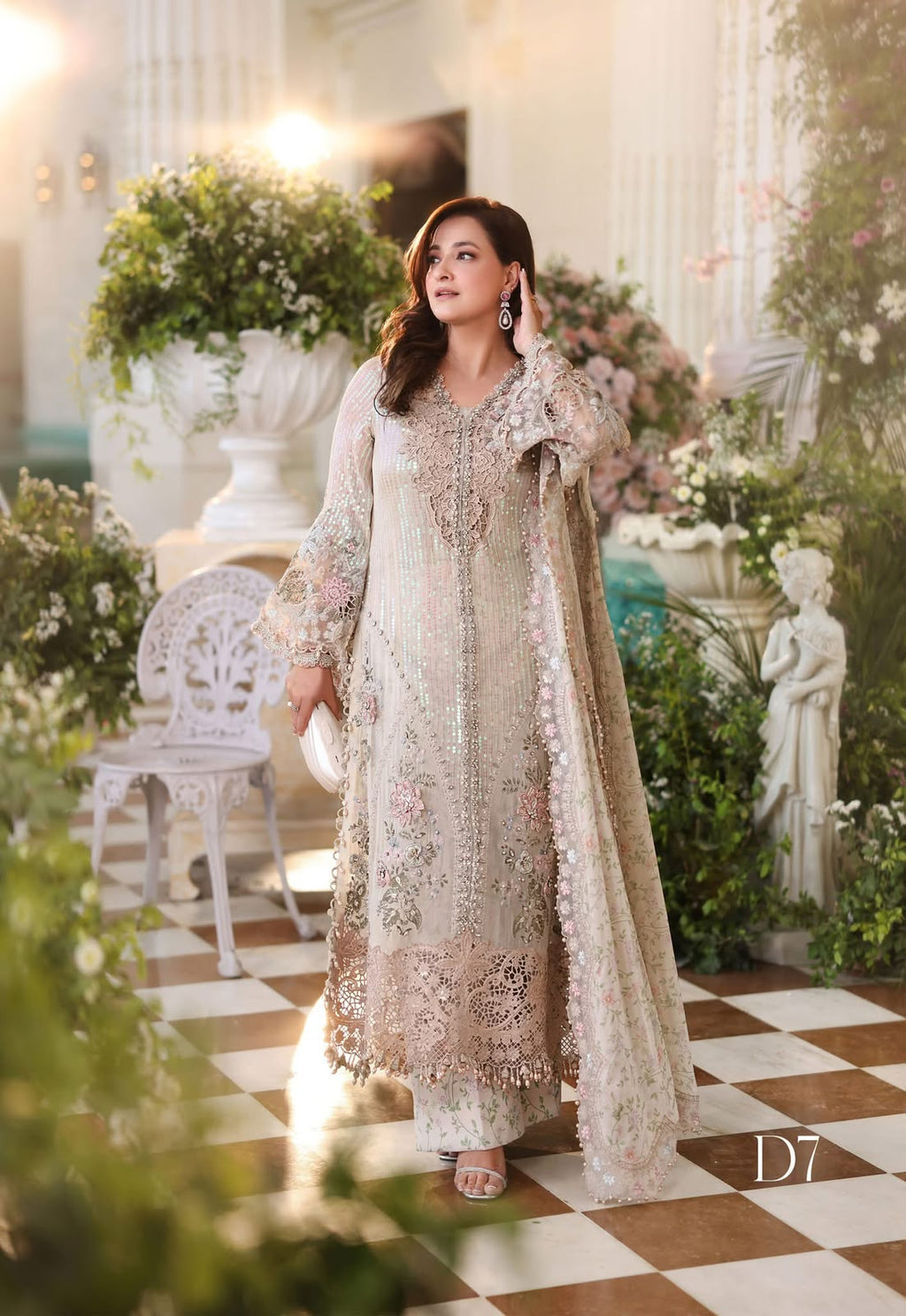 MARIA B 3PC UNSTITCHED CHIFFON EMBROIDERED