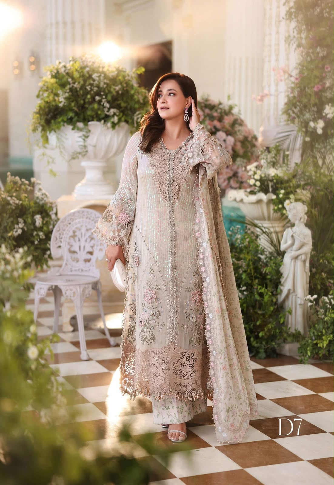 MARIA B 3PC UNSTITCHED CHIFFON EMBROIDERED
