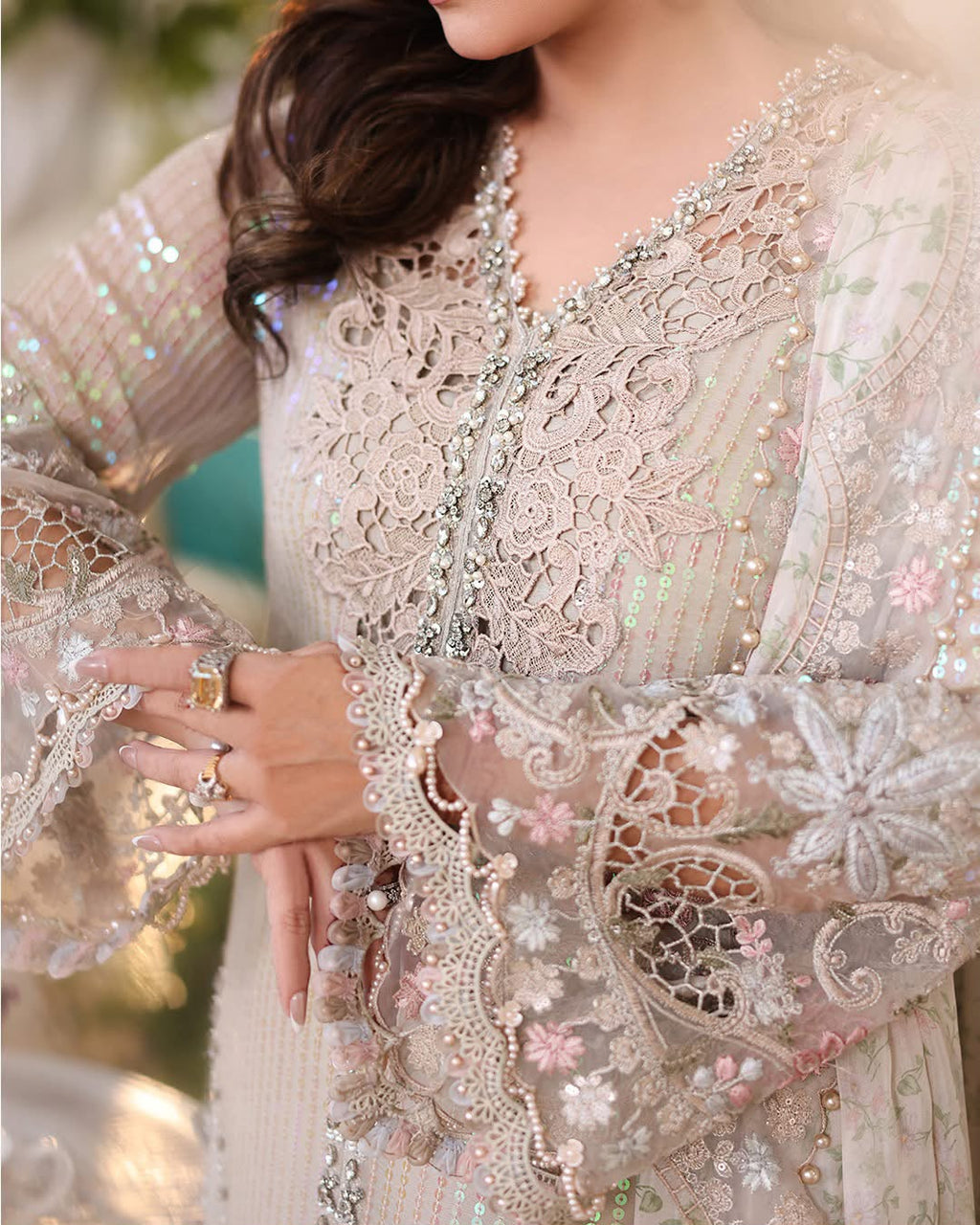 MARIA B 3PC UNSTITCHED CHIFFON EMBROIDERED
