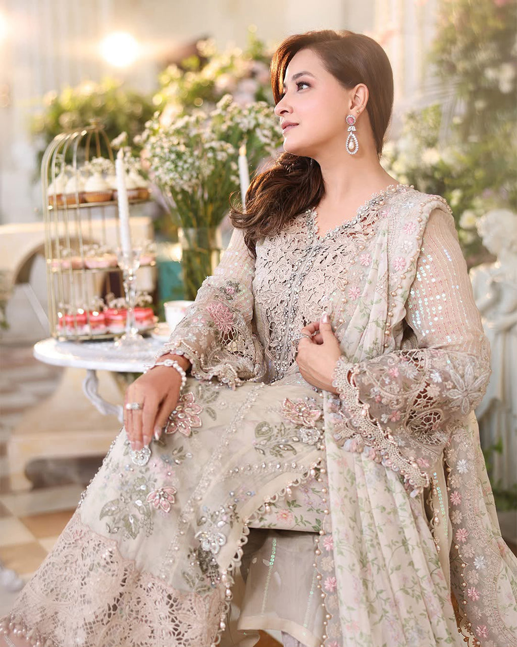 MARIA B 3PC UNSTITCHED CHIFFON EMBROIDERED