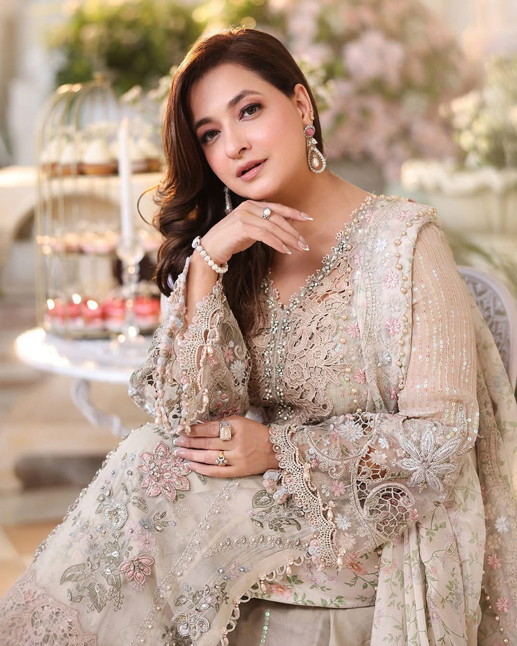 MARIA B 3PC UNSTITCHED CHIFFON EMBROIDERED