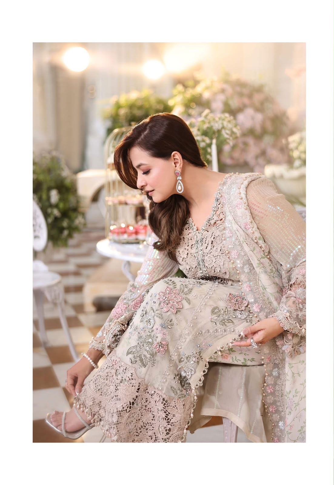 MARIA B 3PC UNSTITCHED CHIFFON EMBROIDERED