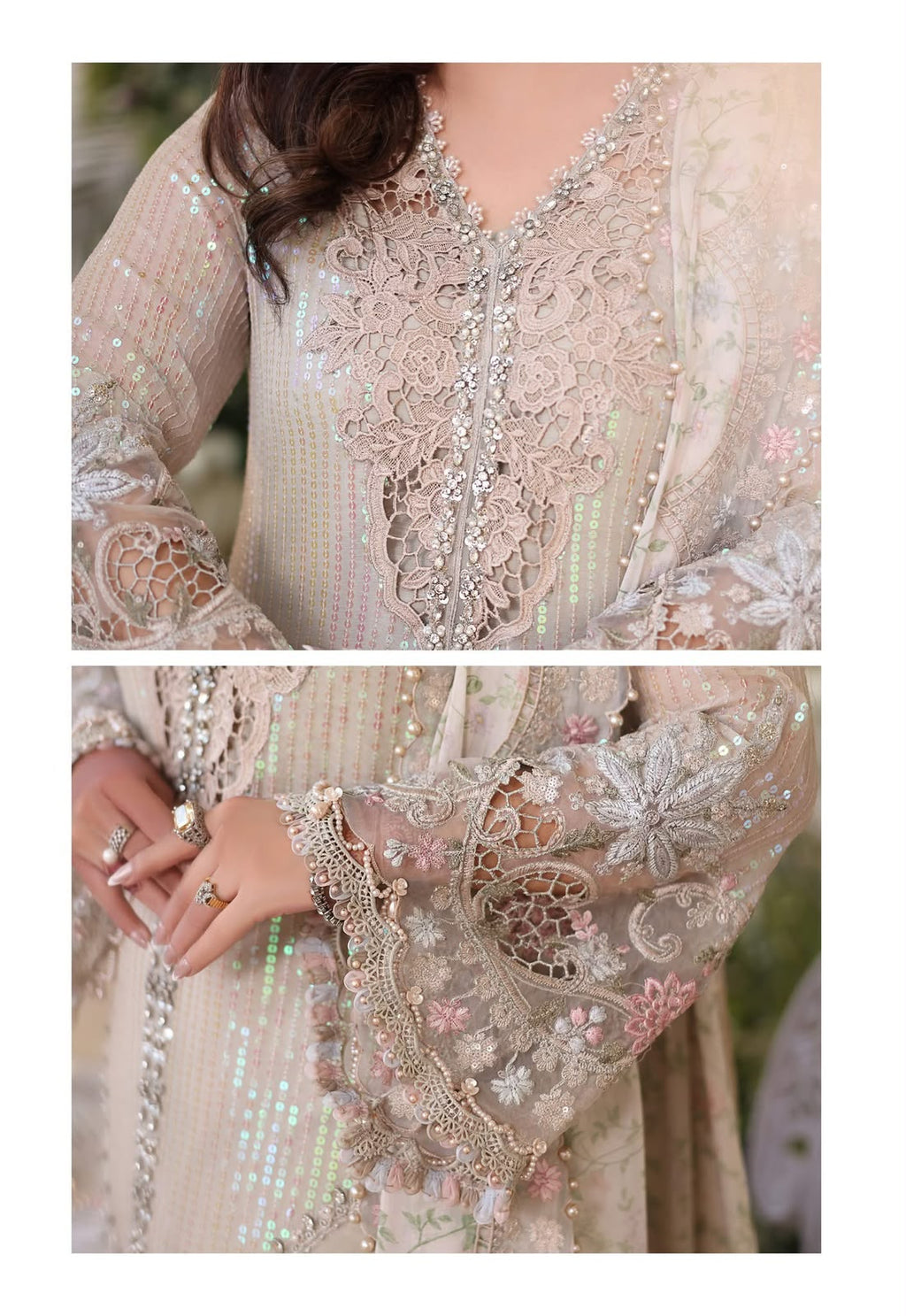 MARIA B 3PC UNSTITCHED CHIFFON EMBROIDERED