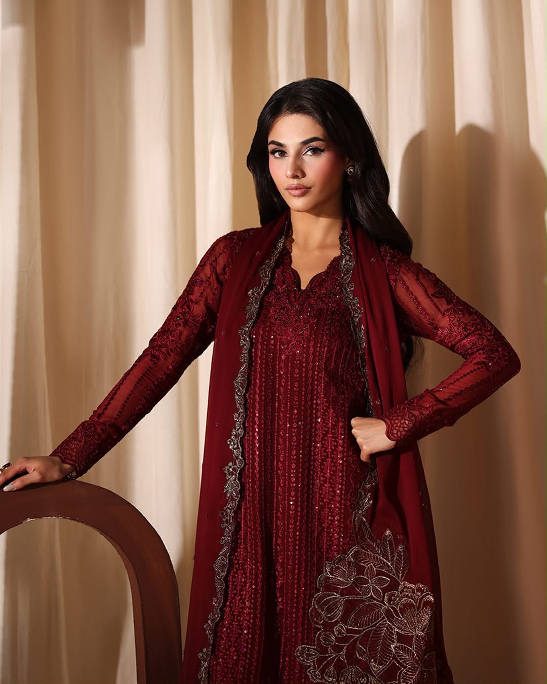 AZURE UNSTITCHED 3PC LUXURY EMBROIDERY SUIT