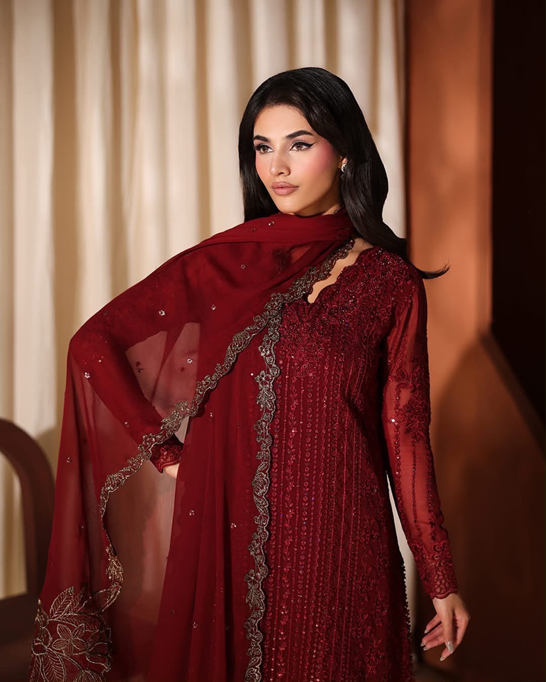 AZURE UNSTITCHED 3PC LUXURY EMBROIDERY SUIT