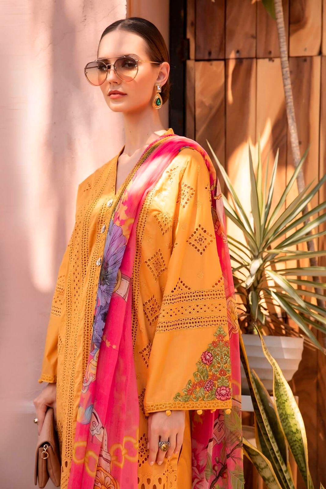 MARIA B 3PC UNSTITCHED SOFT COTTON CHIKANKARI COLLECTION