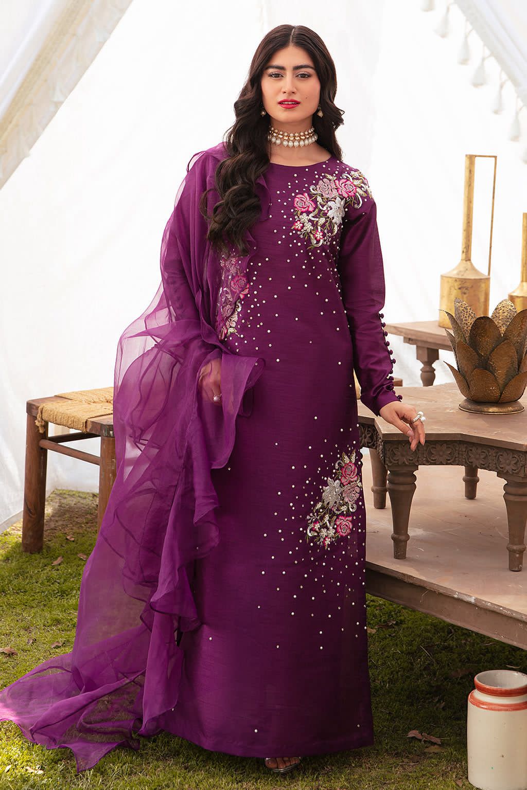 VANIYA 2PC UNSTITCHED REPLICA