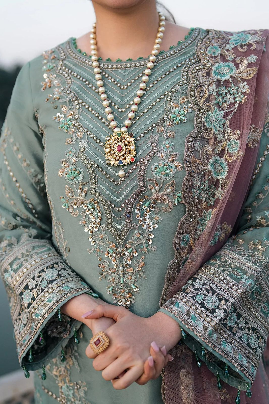 IMROZIA INSPIRED LUXURY EMBROIDERED 3 PC UNSTITCHED
